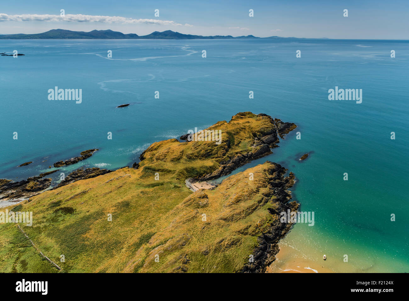 Luftaufnahmen von der Küste von Anglesey North Wales Stockfoto
