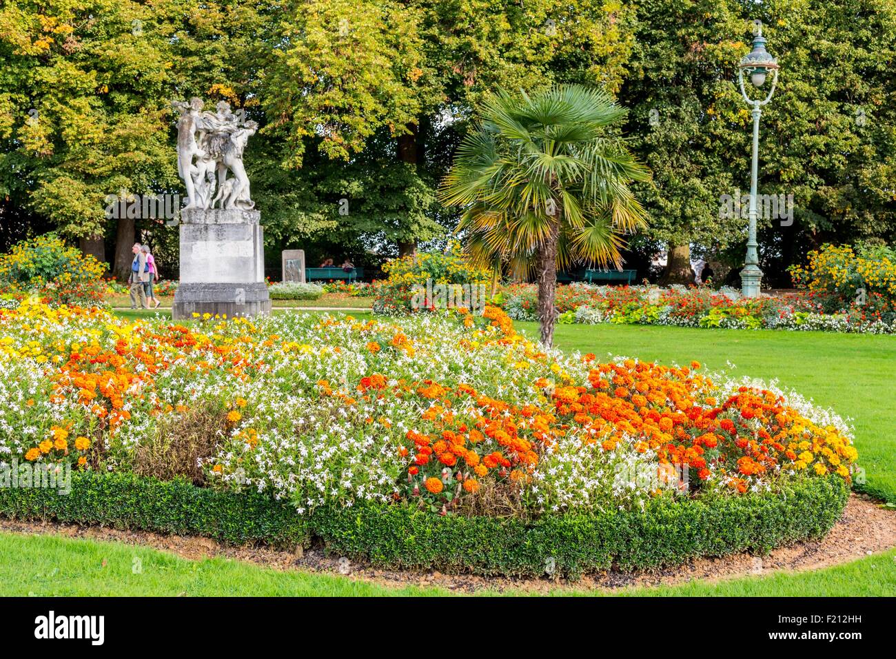 Frankreich, Ille et Vilaine, Rennes, Thabor parken, öffentliche Garten aus dem 18. Jahrhundert Stockfoto
