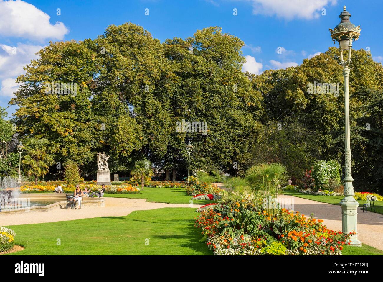 Frankreich, Ille et Vilaine, Rennes, Thabor parken, öffentliche Garten aus dem 18. Jahrhundert Stockfoto