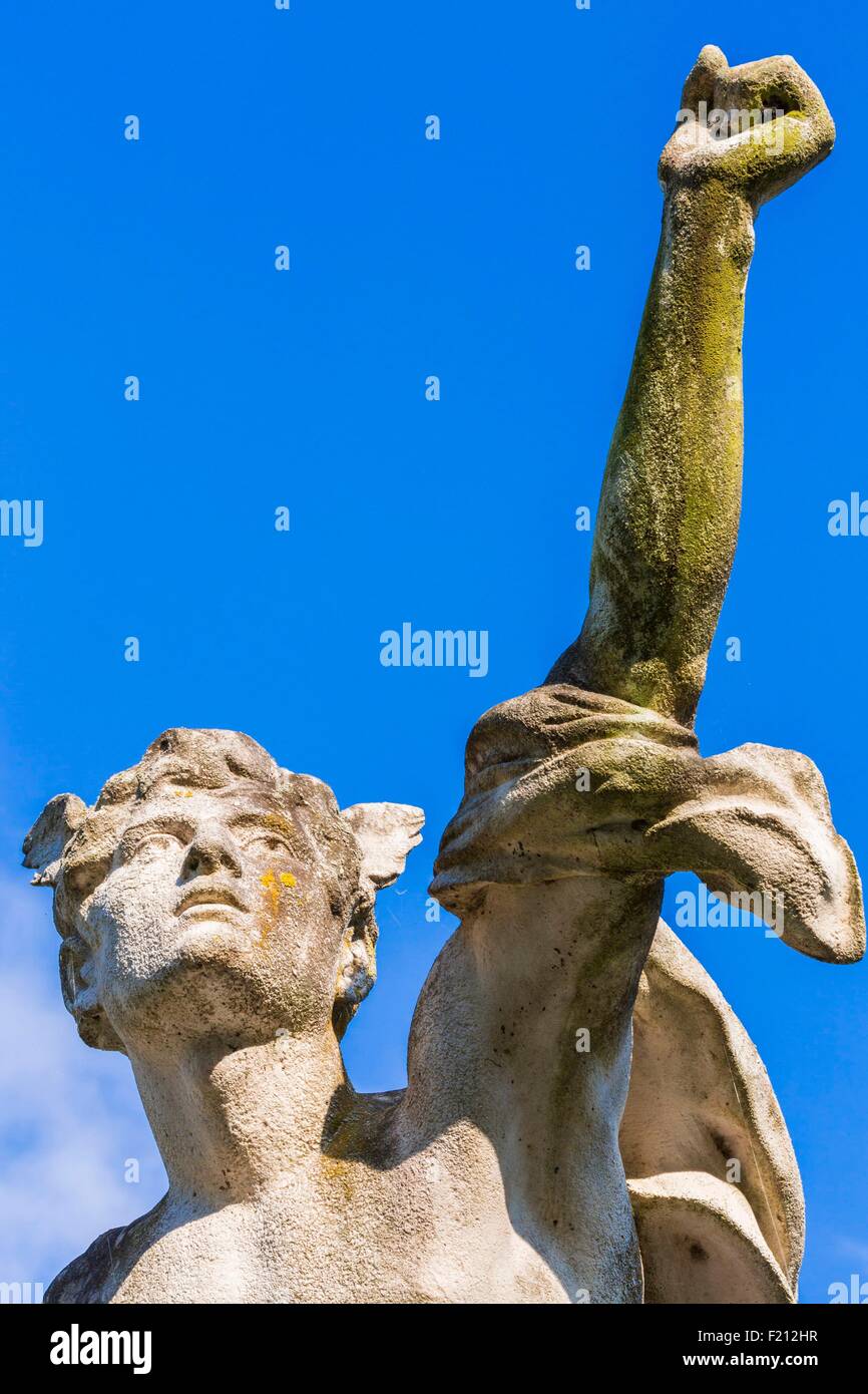 Frankreich, Ille et Vilaine, Rennes, Thabor parken, öffentliche Garten aus dem 18. Jahrhundert Statue entfernen Eurydice Stockfoto