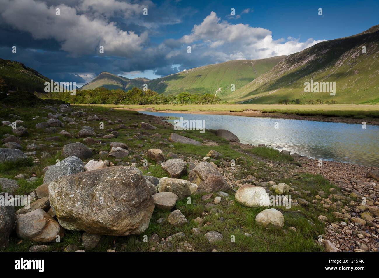 Großbritannien, Schottland, Highland, Glen Etive, Loch Etive, Gualachulain Stockfoto