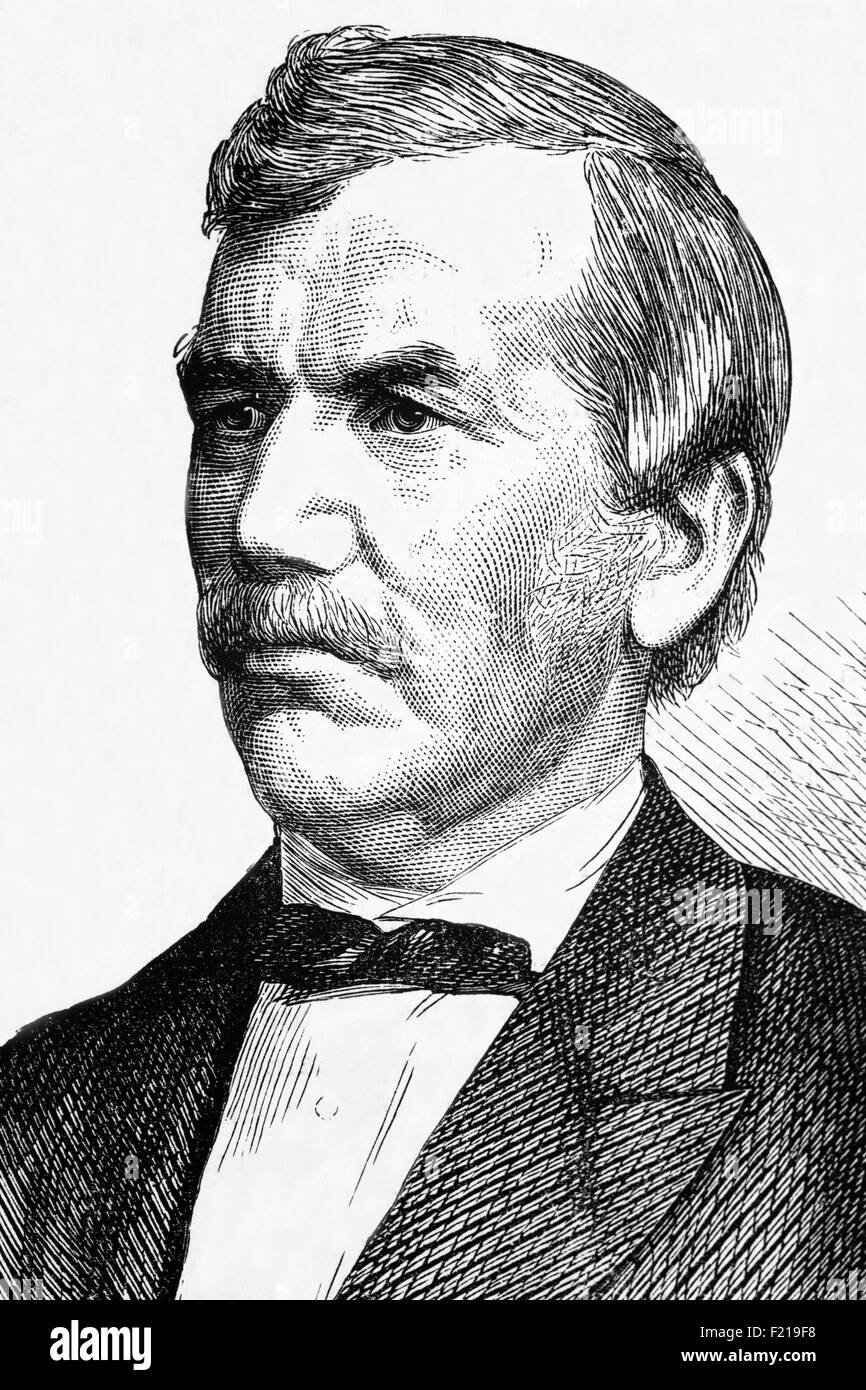 David Livingstone (1813-1873), der von bescheidenen Anfängen zu einem schottischen Kongregationalist Pionier medizinischen Missionar mit der London Missionary Society stieg. Er wurde einer der berühmtesten der europäischen Missionare und Entdecker, die das Innere Afrikas während der Mitte geöffnet 1800s und deren Begegnung mit Stamley gab Anlass zu dem populären Zitat, "Dr. Livingstone, nehme ich an?' Stockfoto