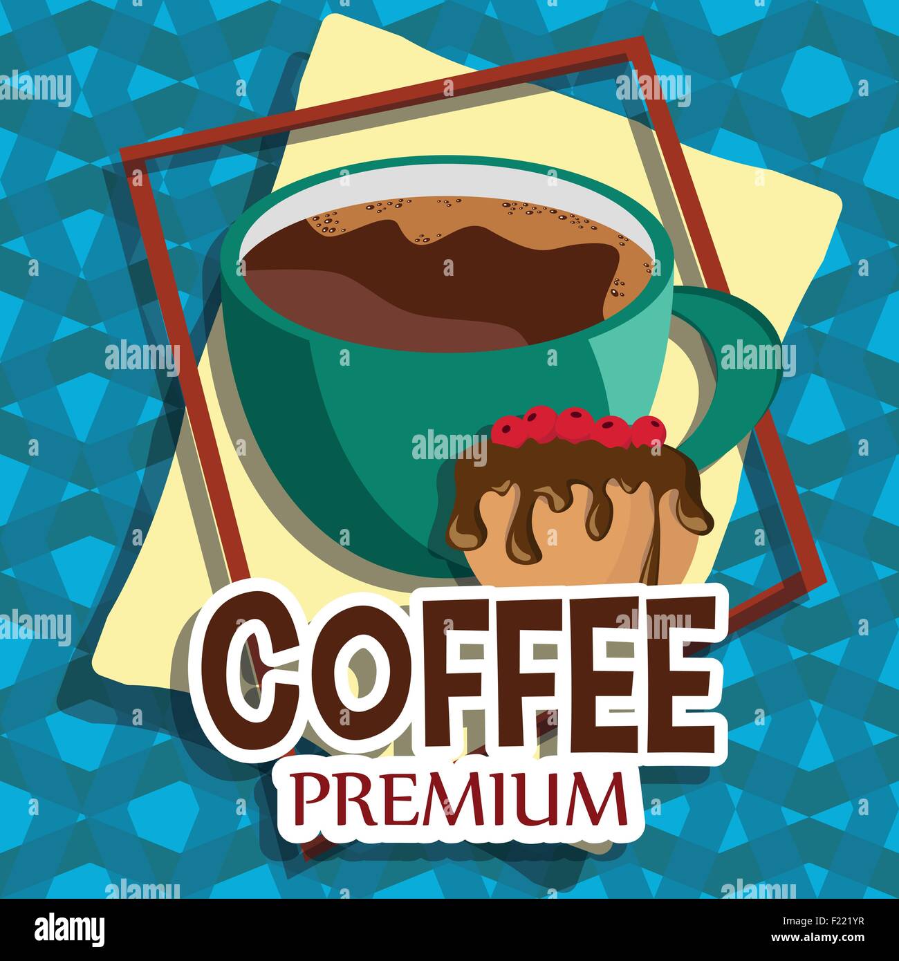 Vektor-Illustration-Grafik-Kaffee Stock Vektor
