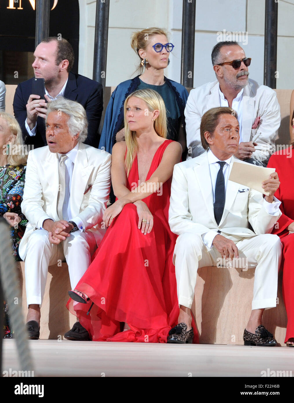 AltaRoma AltaModa 2015 - Valentino - Ankünfte & Laufsteg mit: Giancarlo Giammetti, Gwyneth Paltrow, Valentino Garavani wo: Rom, Italien bei: 9. Juli 2015 Stockfoto