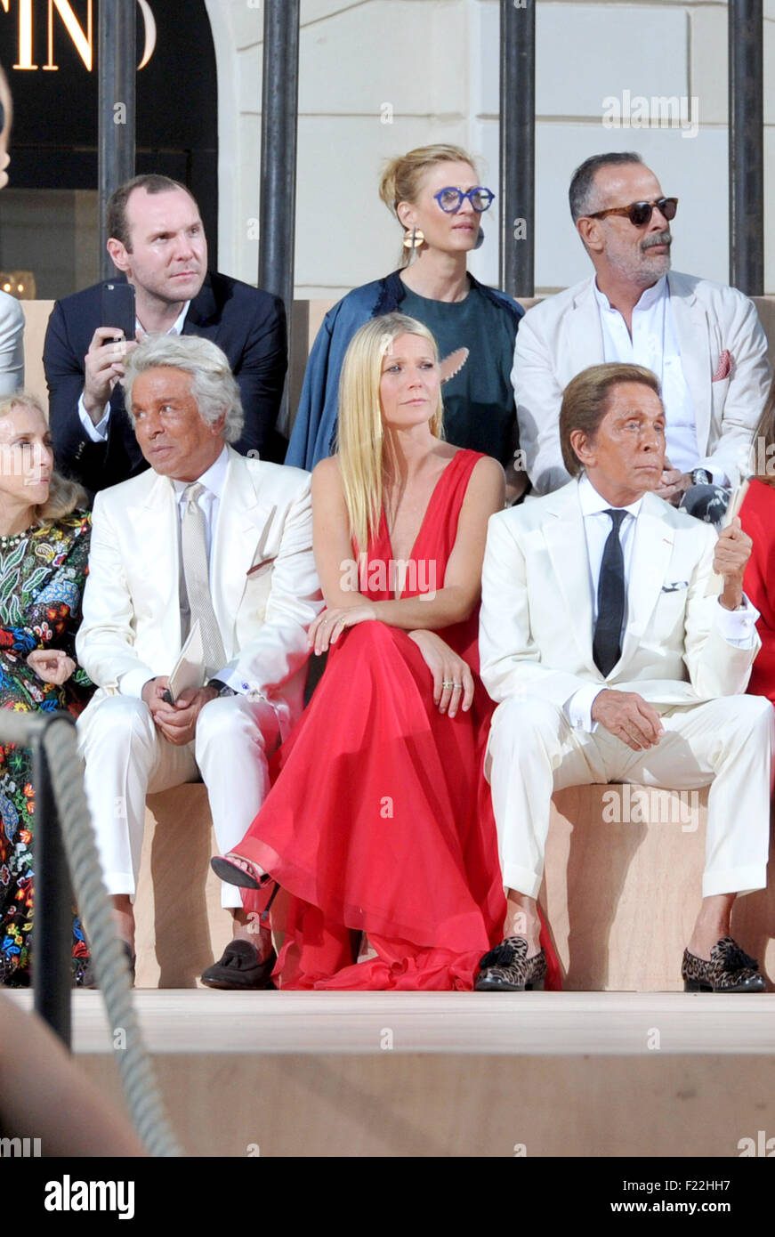 AltaRoma AltaModa 2015 - Valentino - Ankünfte & Laufsteg mit: Giancarlo Giammetti, Gwyneth Paltrow, Valentino Garavani wo: Rom, Italien bei: 9. Juli 2015 Stockfoto