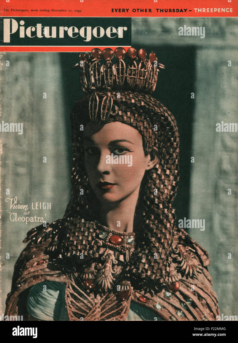 1944 Picturegoer Magazin Vivien Leigh in "Cleopatra" Stockfoto