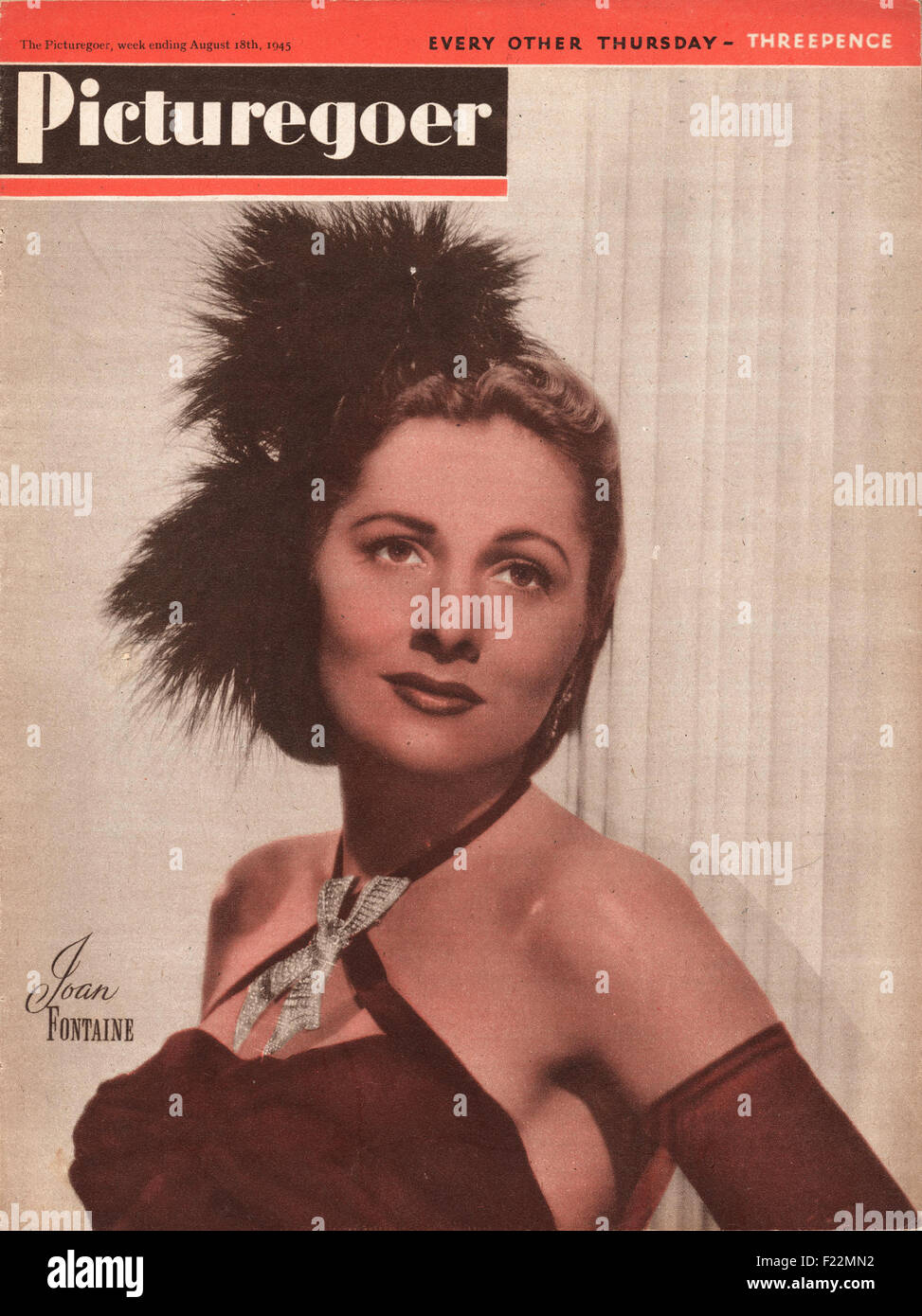 1945 Picturegoer Magazin Joan Fontaine Stockfoto