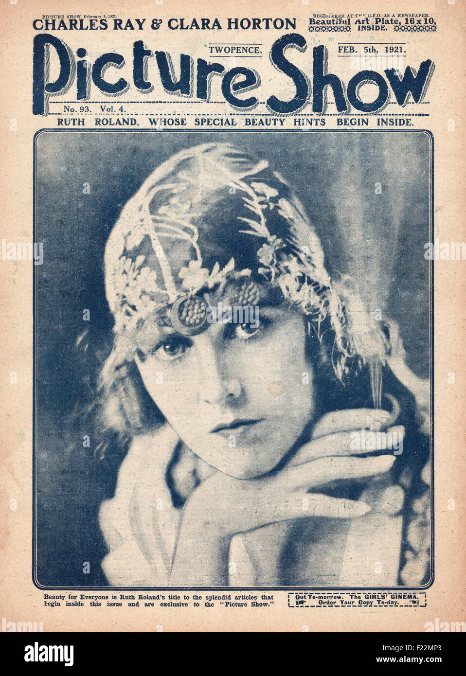 1921-Bild zeigen, Ruth Roland Stockfoto