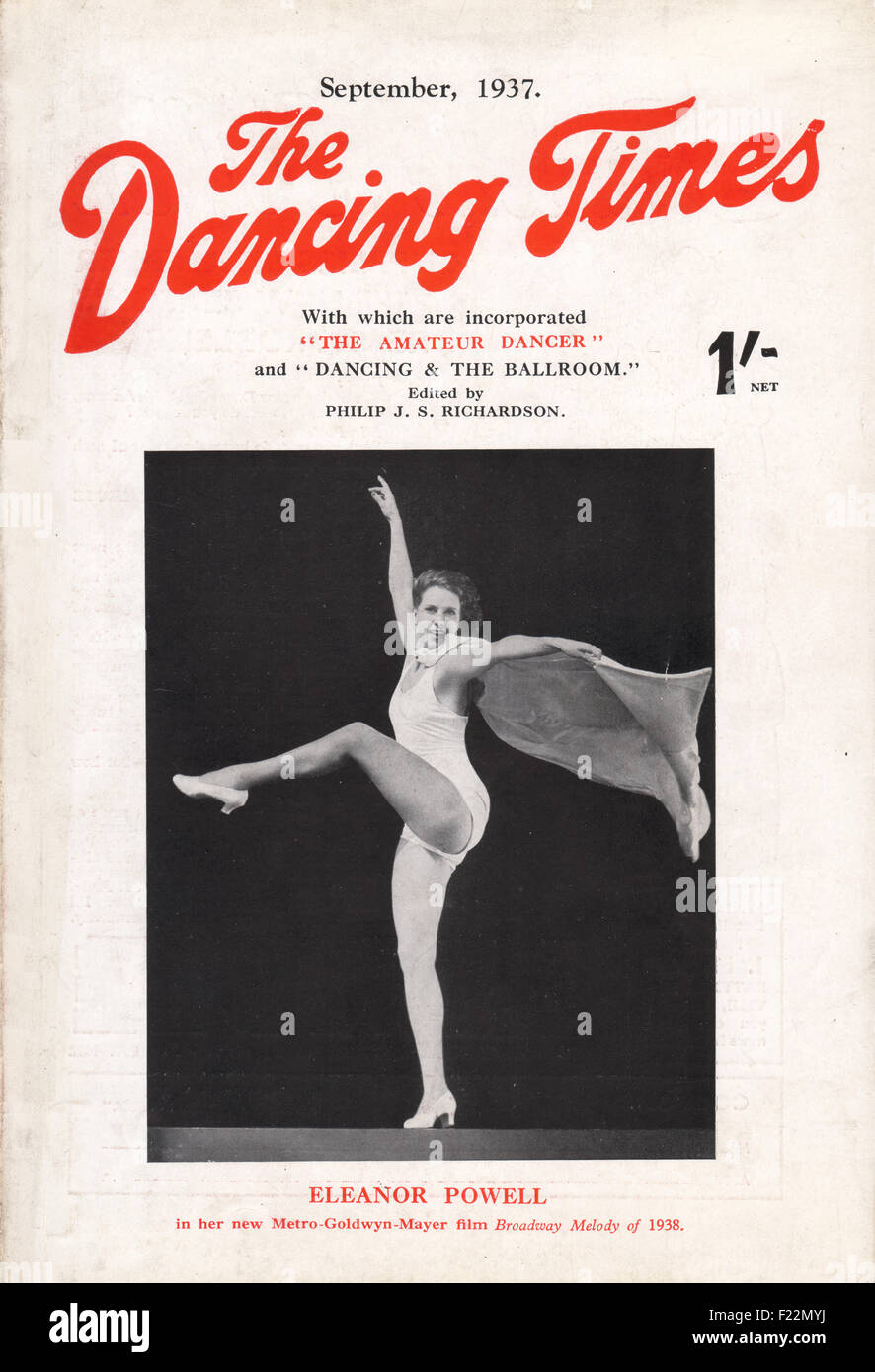 1937 Eleanor Powell Mal das Tanzen Stockfoto