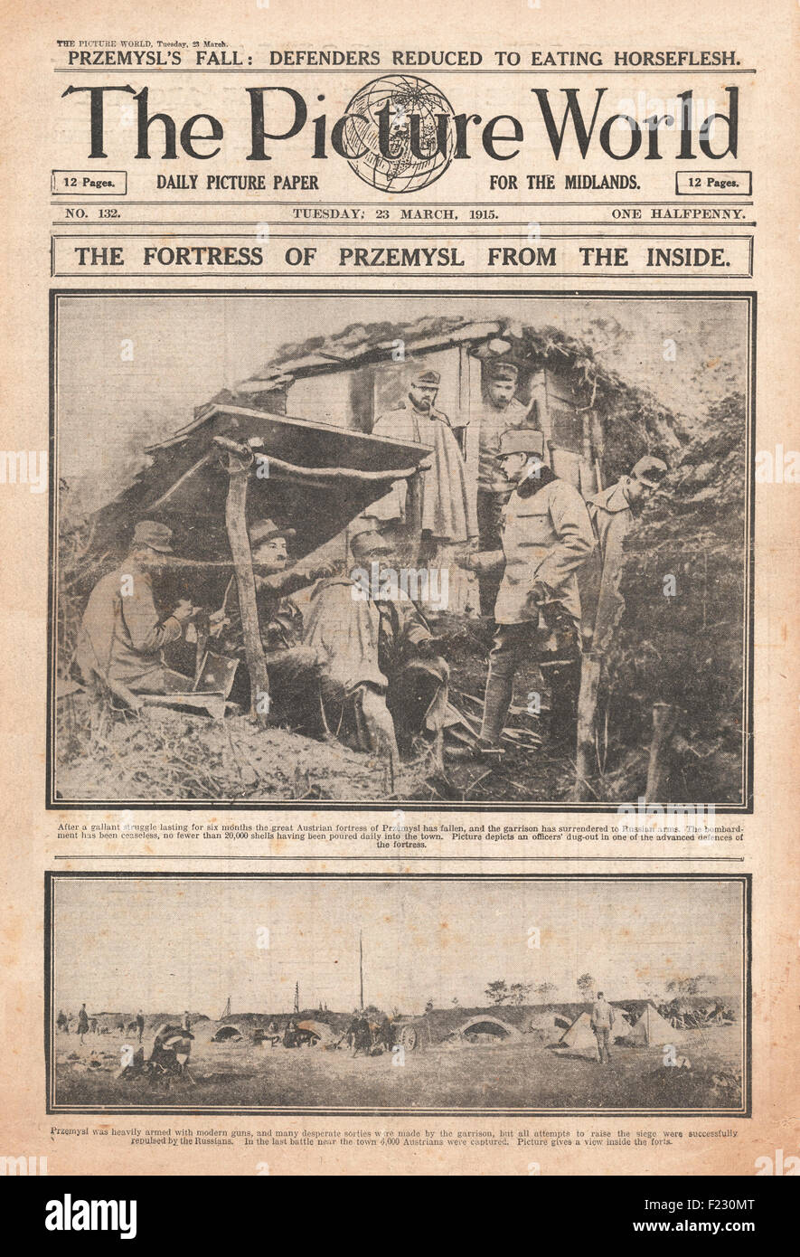1915 die Bilderwelt Fall von Przemsyl an die Russen Armee Stockfoto