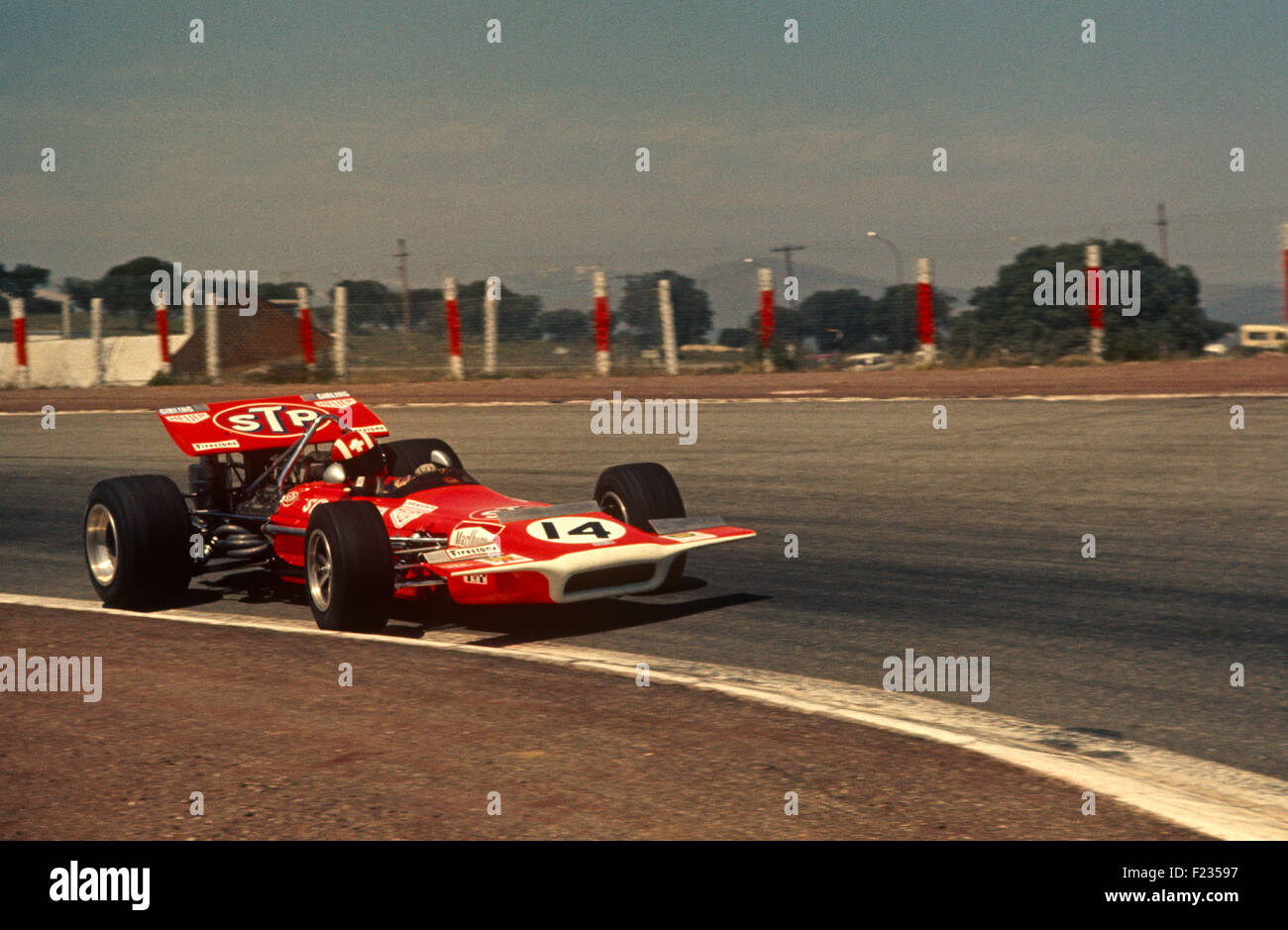 Jo Siffert in einem März Cosworth 701, spanischen GP, Jarama 14. April 1970 Stockfoto