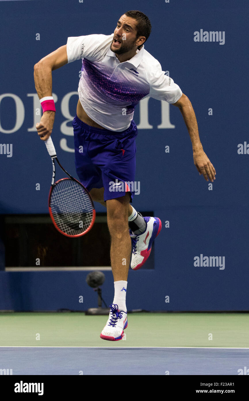 Marin Cilic (CRO) im Wettbewerb bei den 2015 US Open Tennis Stockfoto
