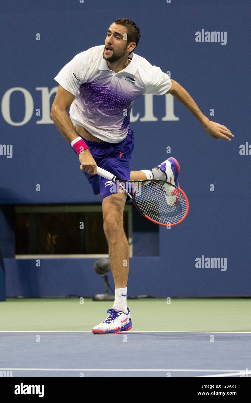 Marin Cilic (CRO) im Wettbewerb bei den 2015 US Open Tennis Stockfoto
