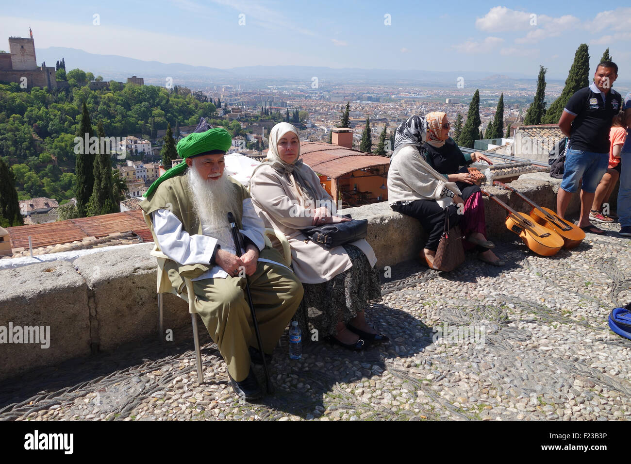 Shaykh Hisham Kabbani prominente libanesisch-amerikanischen Sufi Moslems und Hajjah Naziha Adil ein Nachkomme des Propheten Muhammad (s) auf Stockfoto