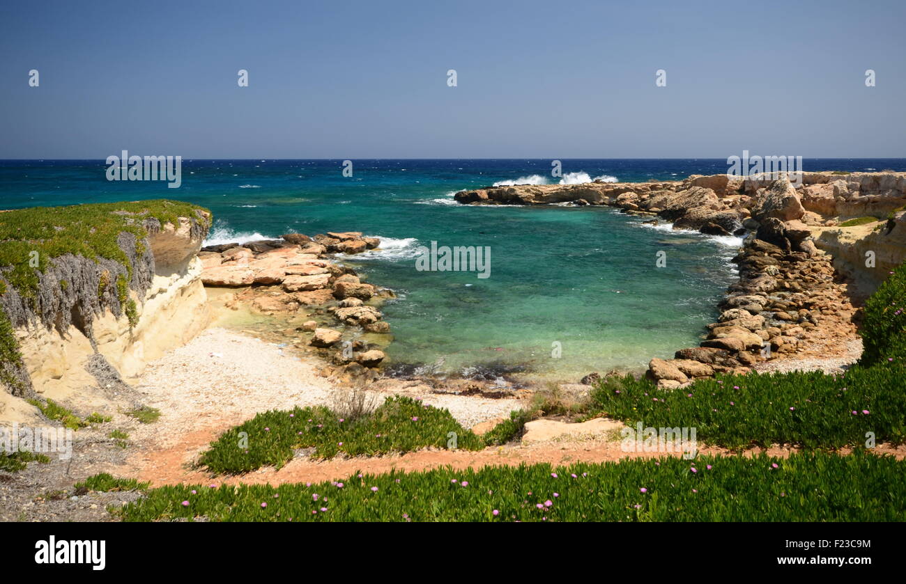 Zypern-Küste an der Fig Tree Bay Protaras Stockfoto
