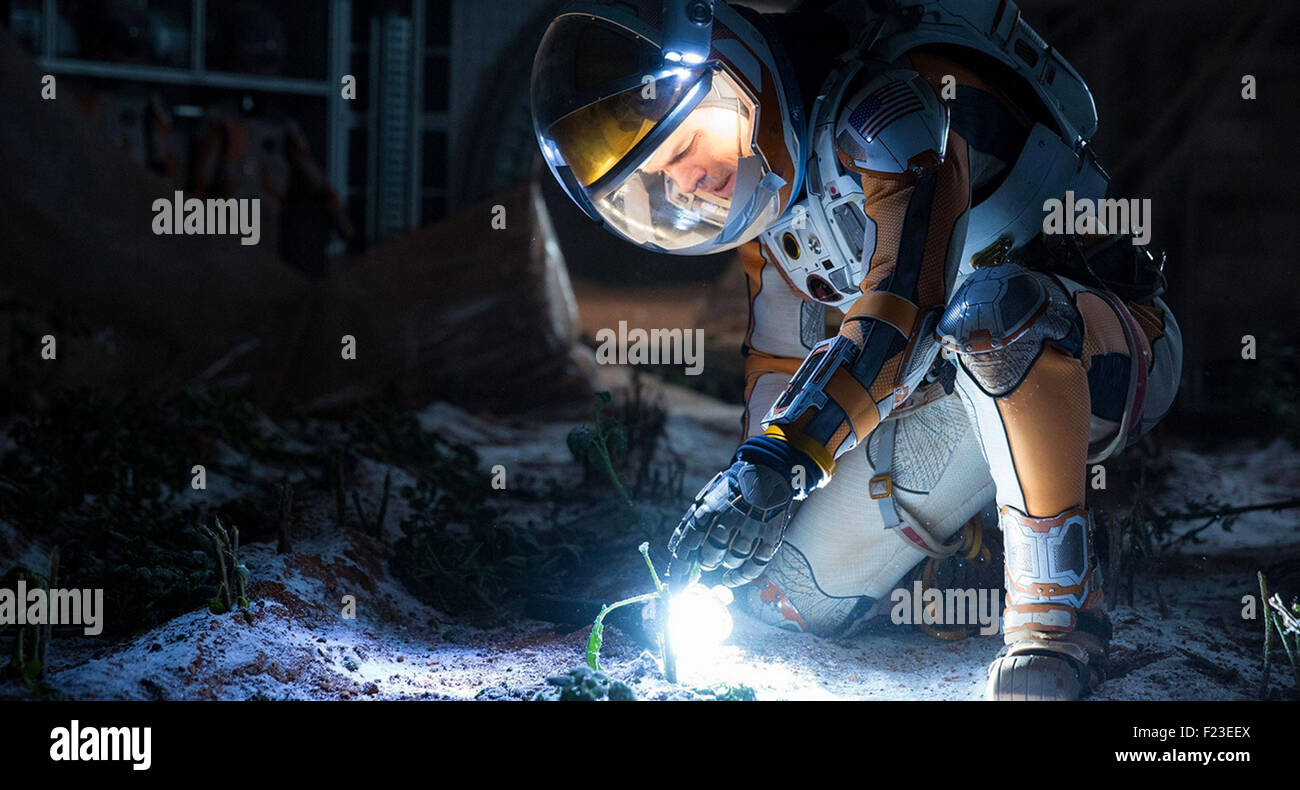 DER Mars 2015 20. Centy Fox Film unter der Regie von Ridley Scott mit Matt Damon als Mark Watney Stockfoto