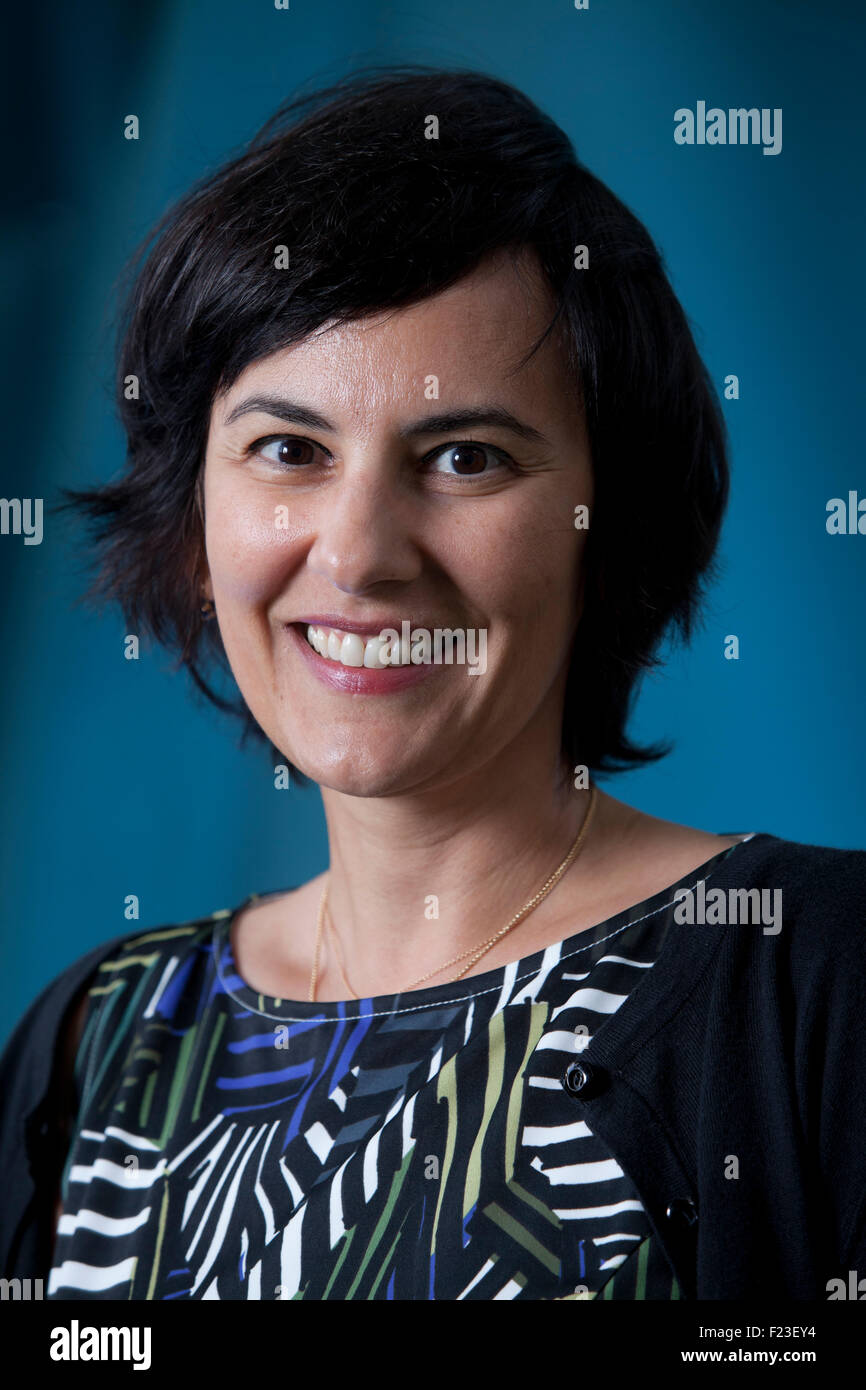 Mai Al-Nakib, den kuwaitischen Autor, das Edinburgh International Book Festival 2015. Edinburgh, Schottland. 21. August 2015 Stockfoto