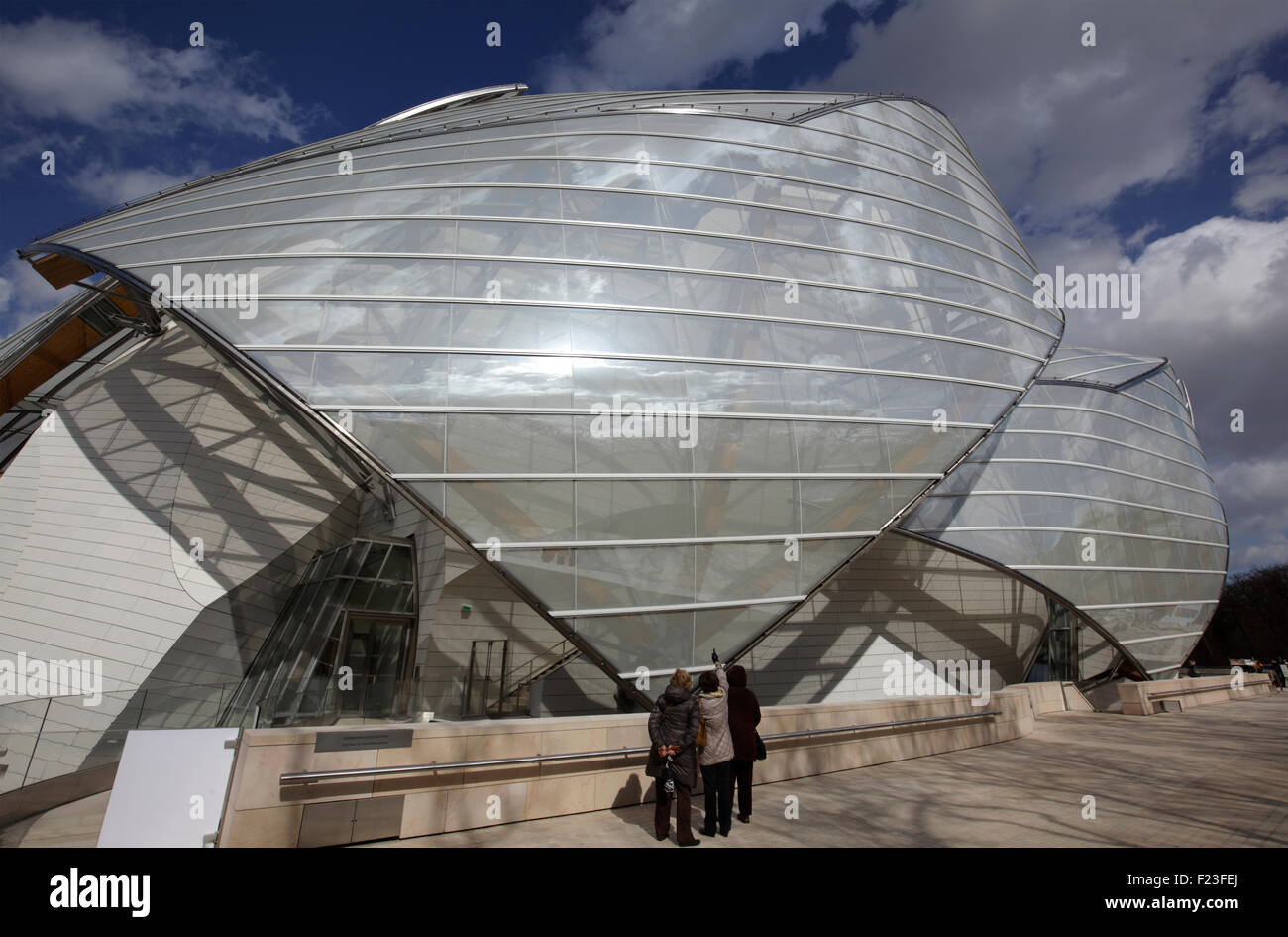 Die moderne Architektur des Louis Vuitton Foundation von Frank Gehry, Paris, Frankreich Stockfoto