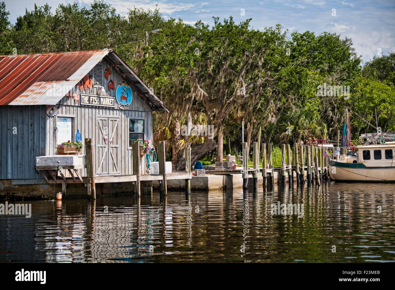 Fischhaus Homosassa Fluss in zentral-westlichen Florida entlang des Golfs von Mexiko Stockfoto