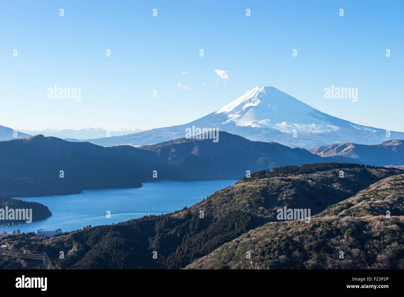 Mt. Fuji und See Ashi Stockfoto