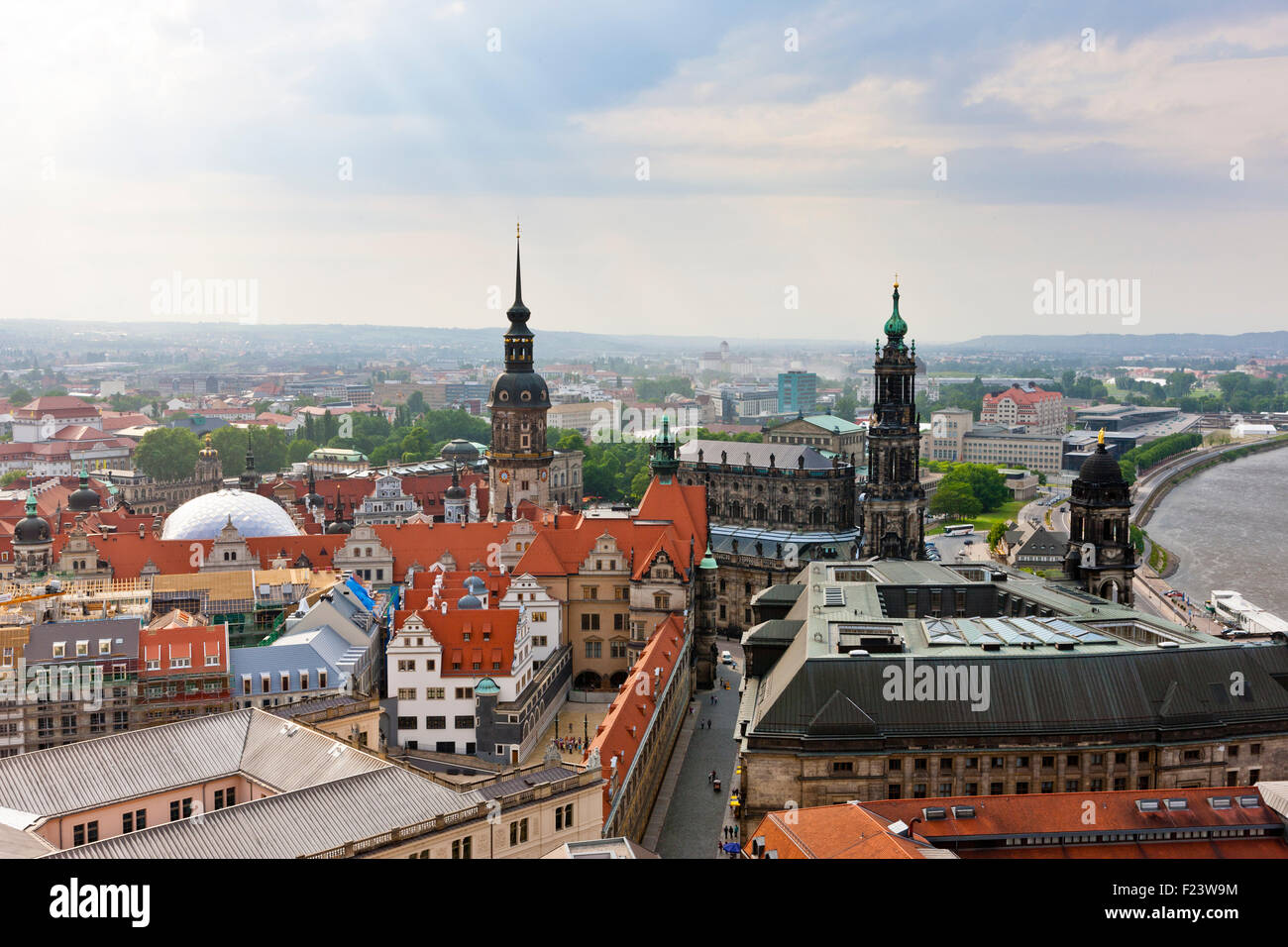 Blick über Dresden, Sachsen, Deutschland Stockfoto