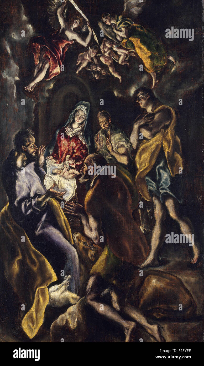 El Greco - die Anbetung der Hirten 12 Stockfoto