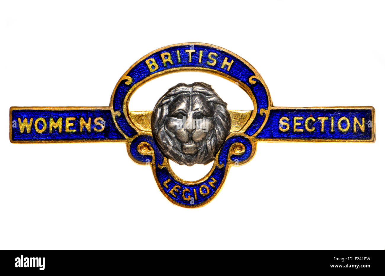British Legion Frauen Abschnitt Abzeichen - Nächstenliebe helfen ehemaligen Service-Männer und Frauen und deren Angehörige Stockfoto