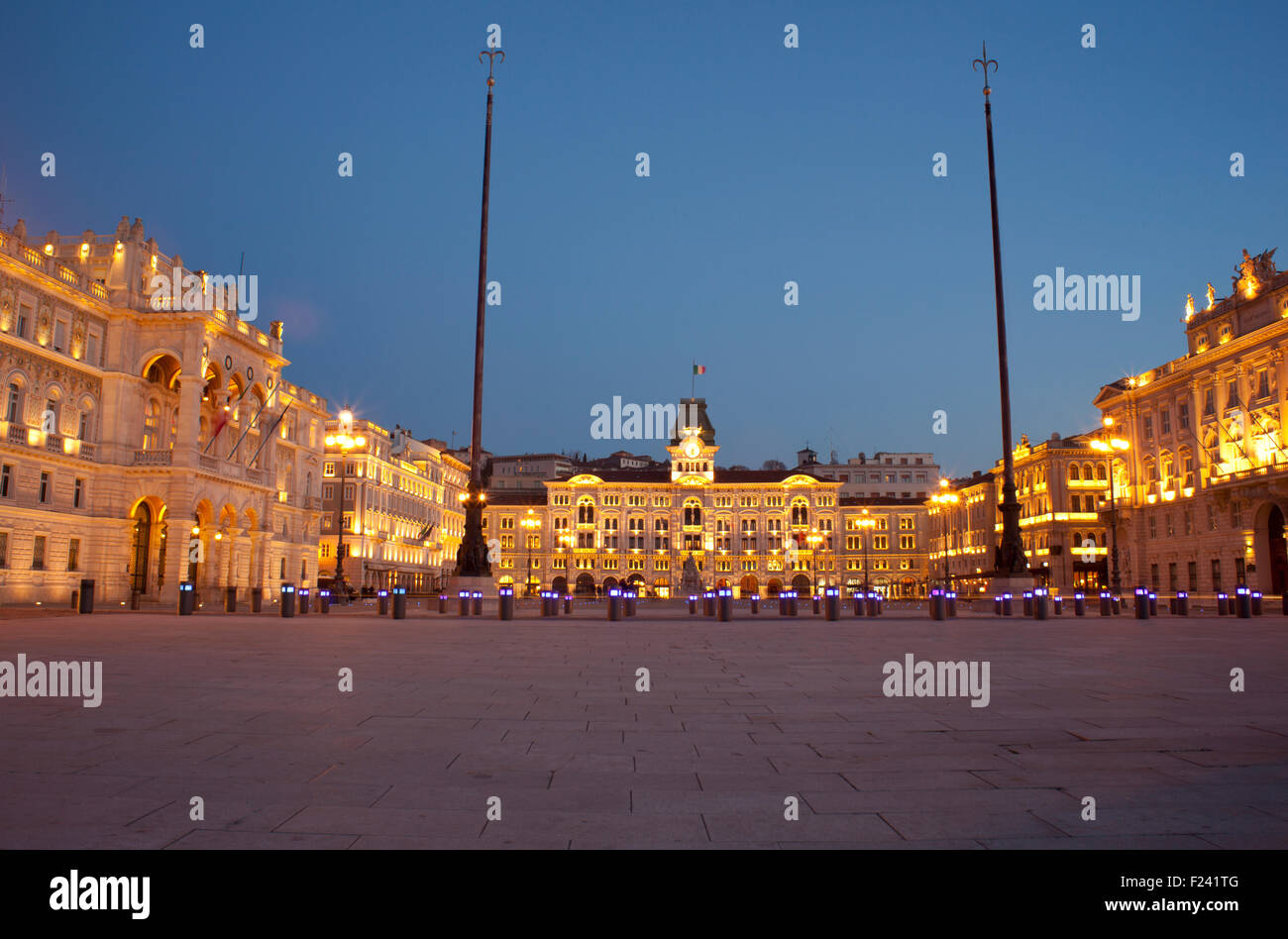 Piazza Unità d ' Italia, Triest - Italien Stockfoto