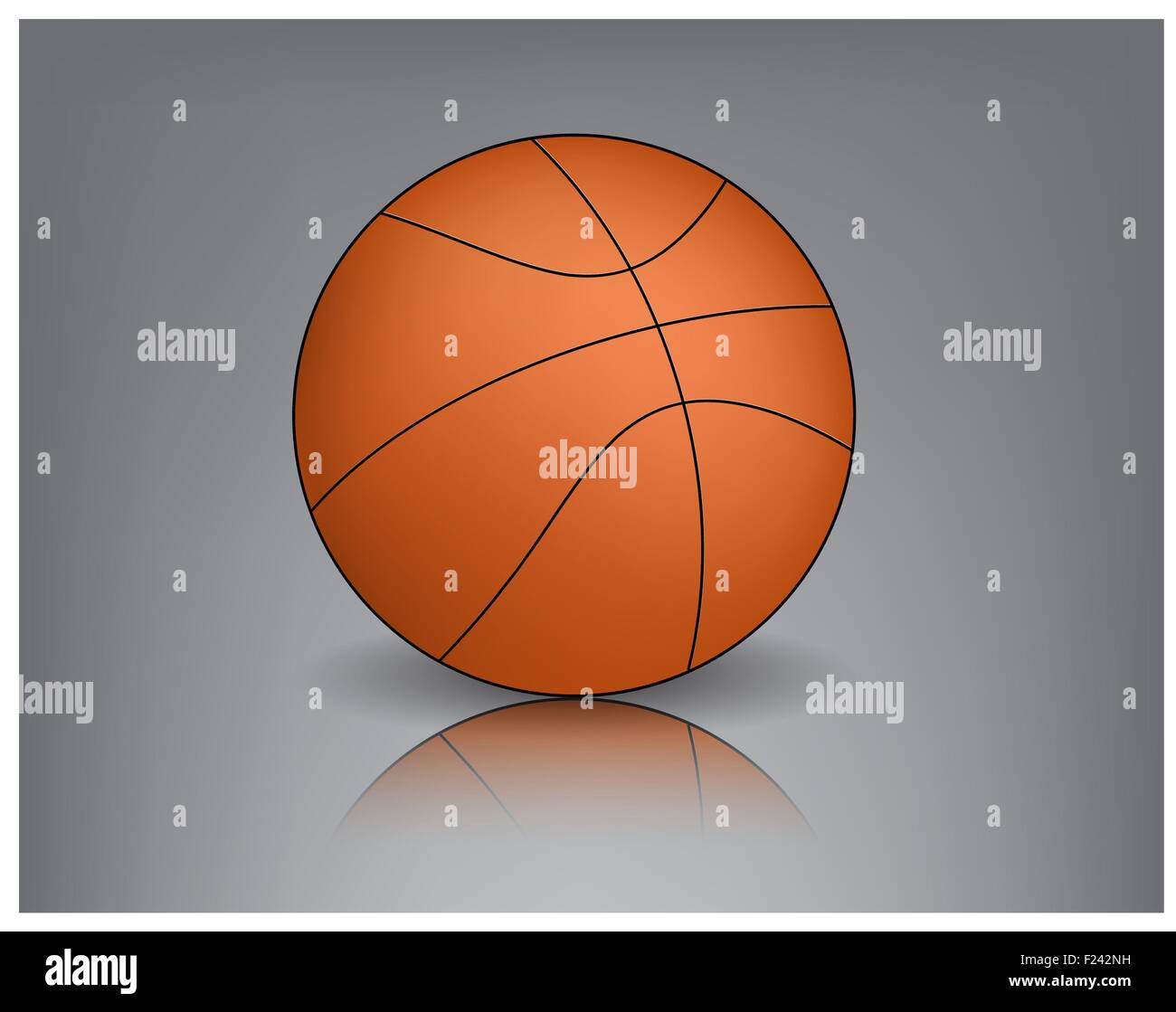 Vektor-Basketball-Symbol auf einem dunklen Hintergrund isoliert Stockfoto