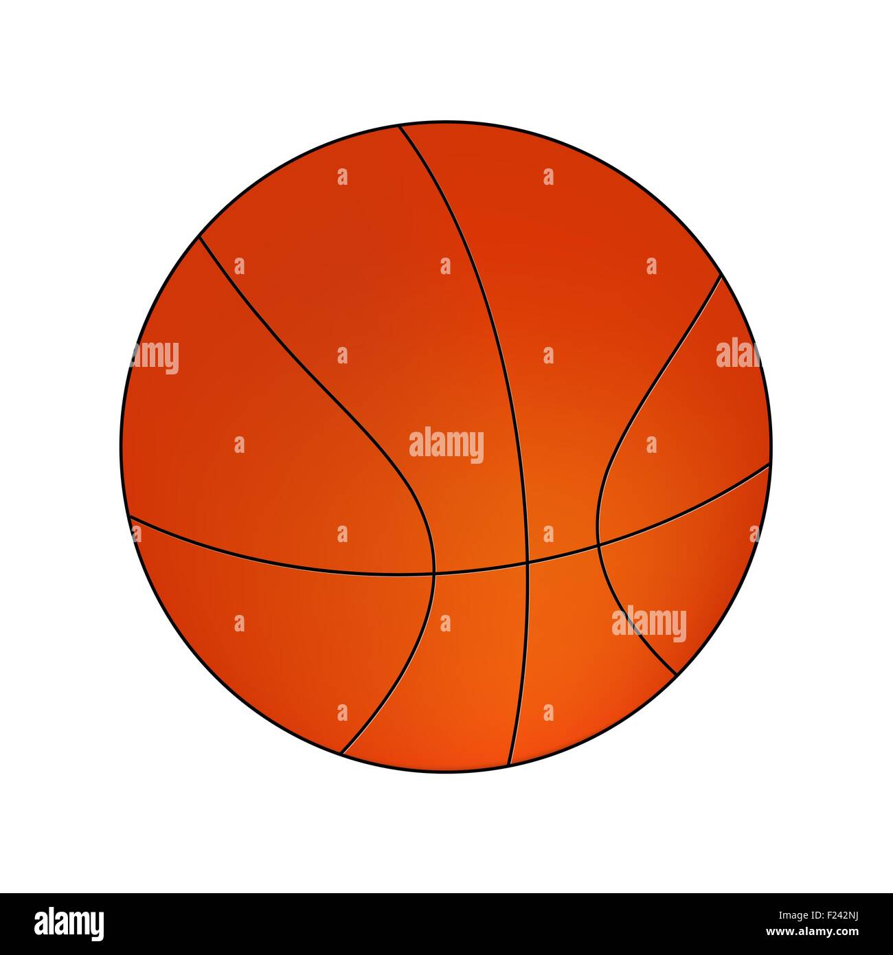 Vektor-Basketball isoliert auf weißem Hintergrund Stockfoto