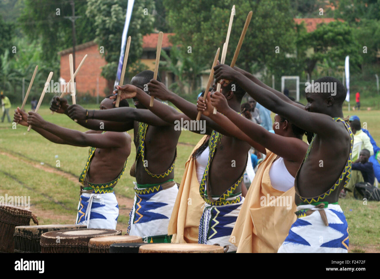 Burundi traditionelle Tänzer Gäste Stockfoto