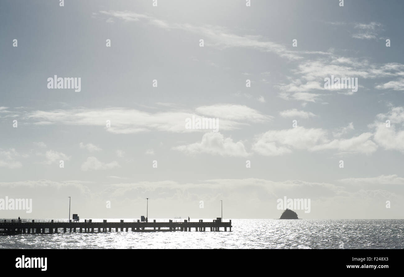 Pier und Strand von Palm Cove am frühen Morgen, Nord-Queensland, Australien Stockfoto