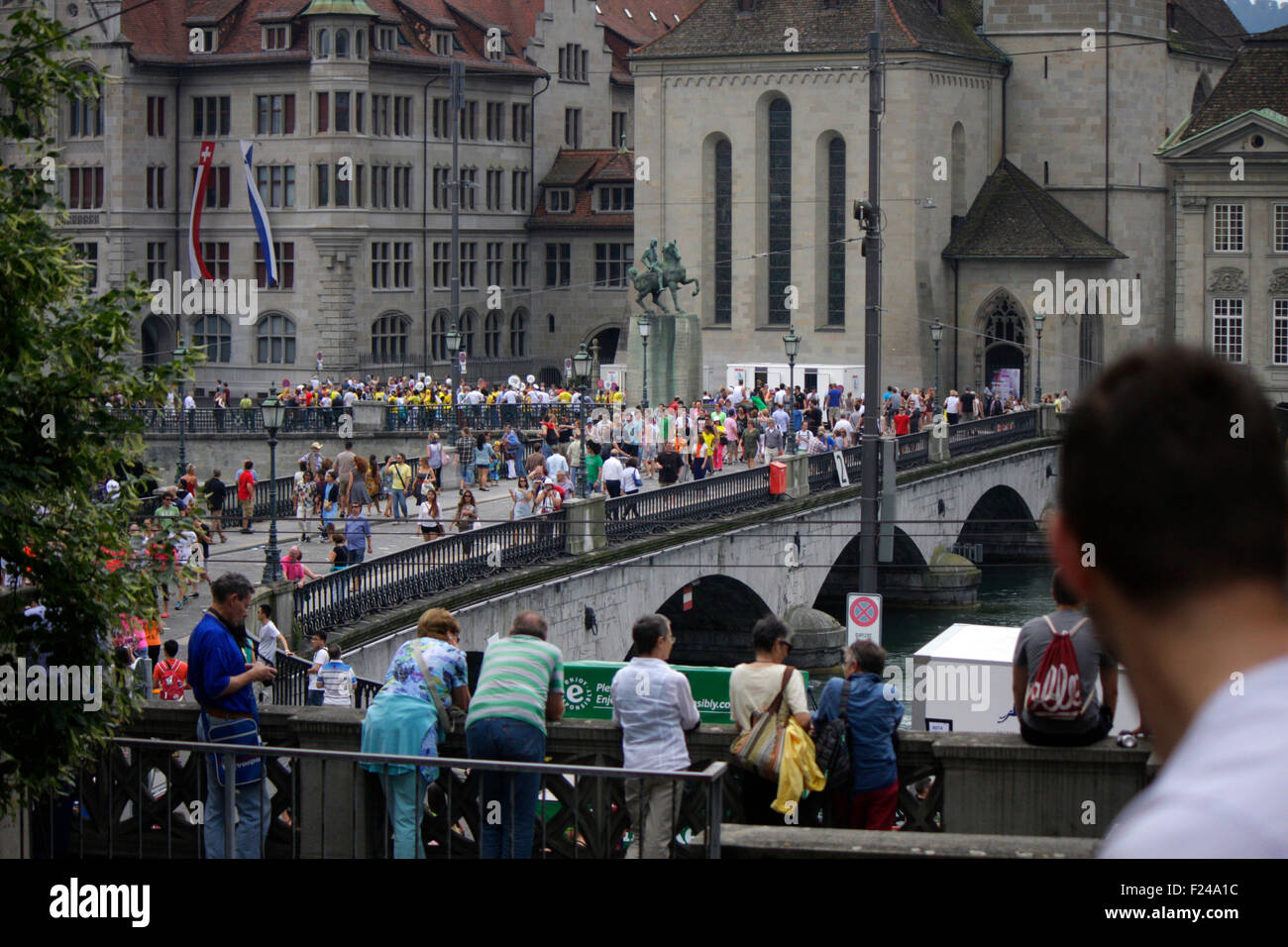 Street Parade - Zürich, Schweiz. Stockfoto