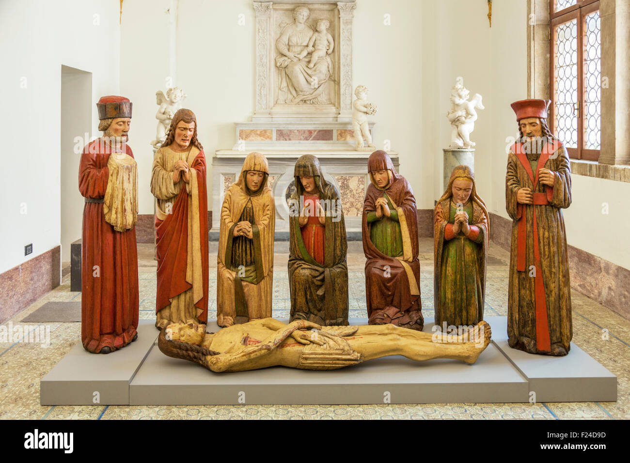 Post Kreuzigungsszene mit Life-Size-Model Figuren Castel "Sant Angelo Rom Italien Roma Lazio Italien EU Europa Stockfoto