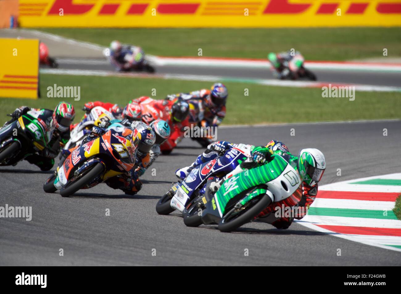 Mugello Circuit, Italien 31. Mai 2015. Romano Fenati kämpften für die Front während der Moto3-Rennen der Gran Premio D'Italia in M Stockfoto