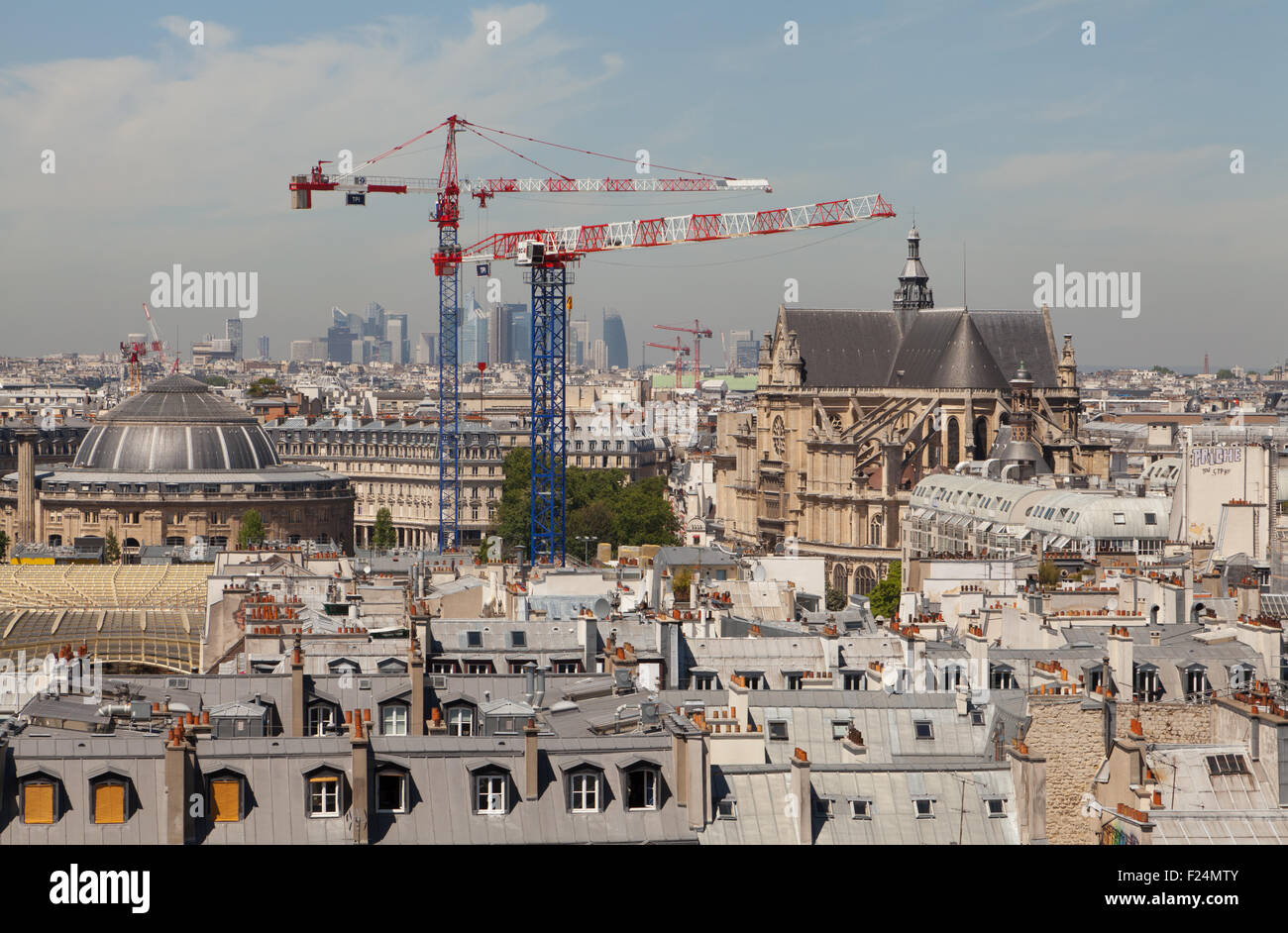 Blick aus dem Centre Georges Pompidou, Paris, Frankreich. Stockfoto