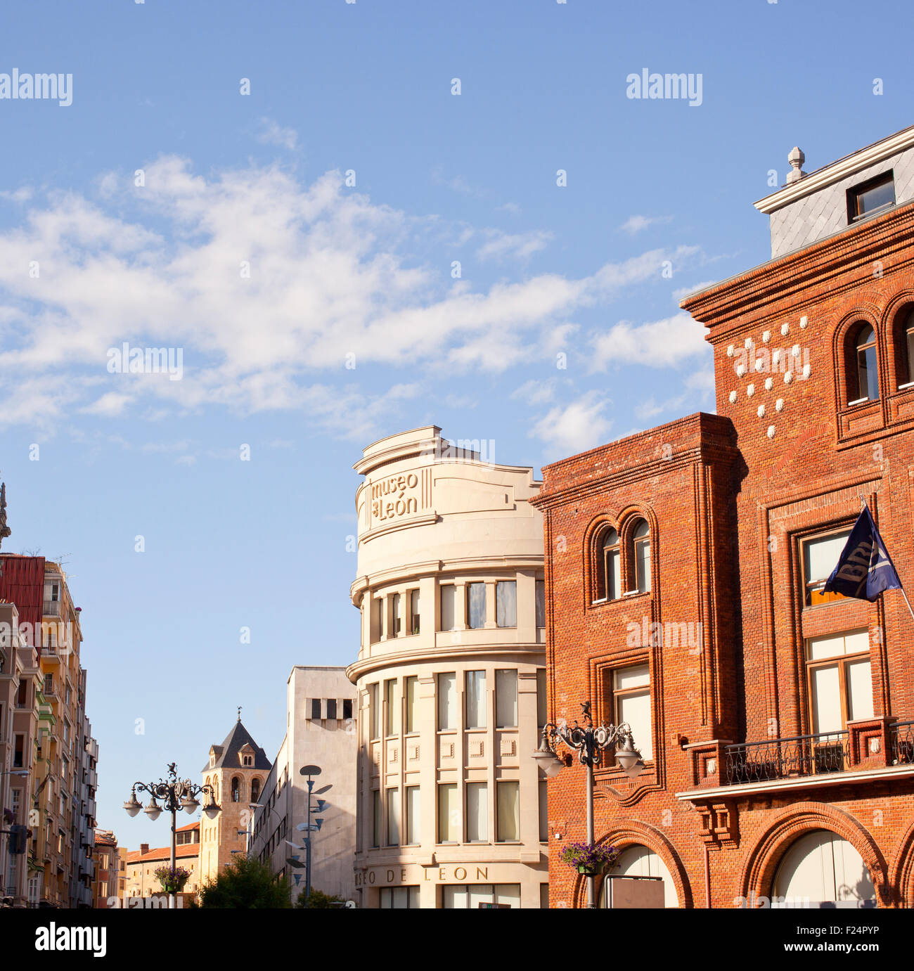 Blick auf die Stadt Leon, Spanien Stockfoto