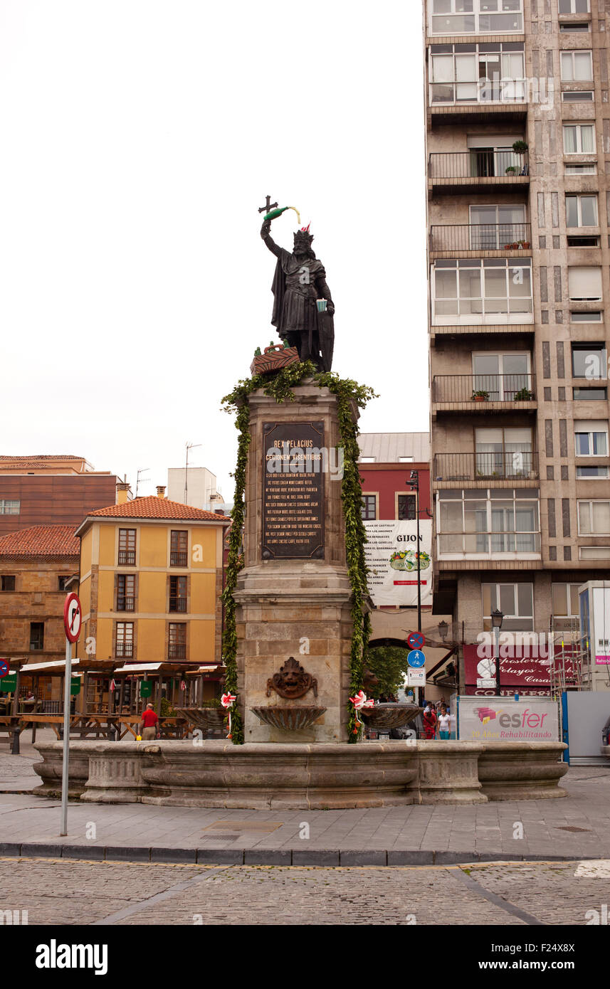 Denkmal in Gijón - Asturien, Spanien Stockfoto