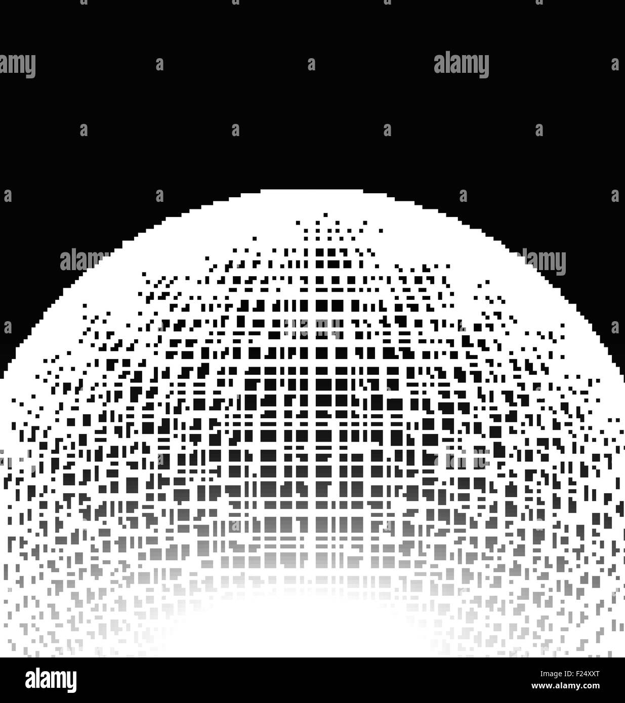 3D Vektor abstrakte Design-Vorlage, polygonale kompliziert Kontrast Figur mit Netz von Linien und Punkten auf weißem Hintergrund. Stock Vektor