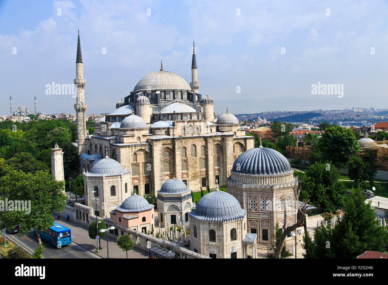 Islamische Architektur der Moscheen in Istanbul, Türkei Stockfoto