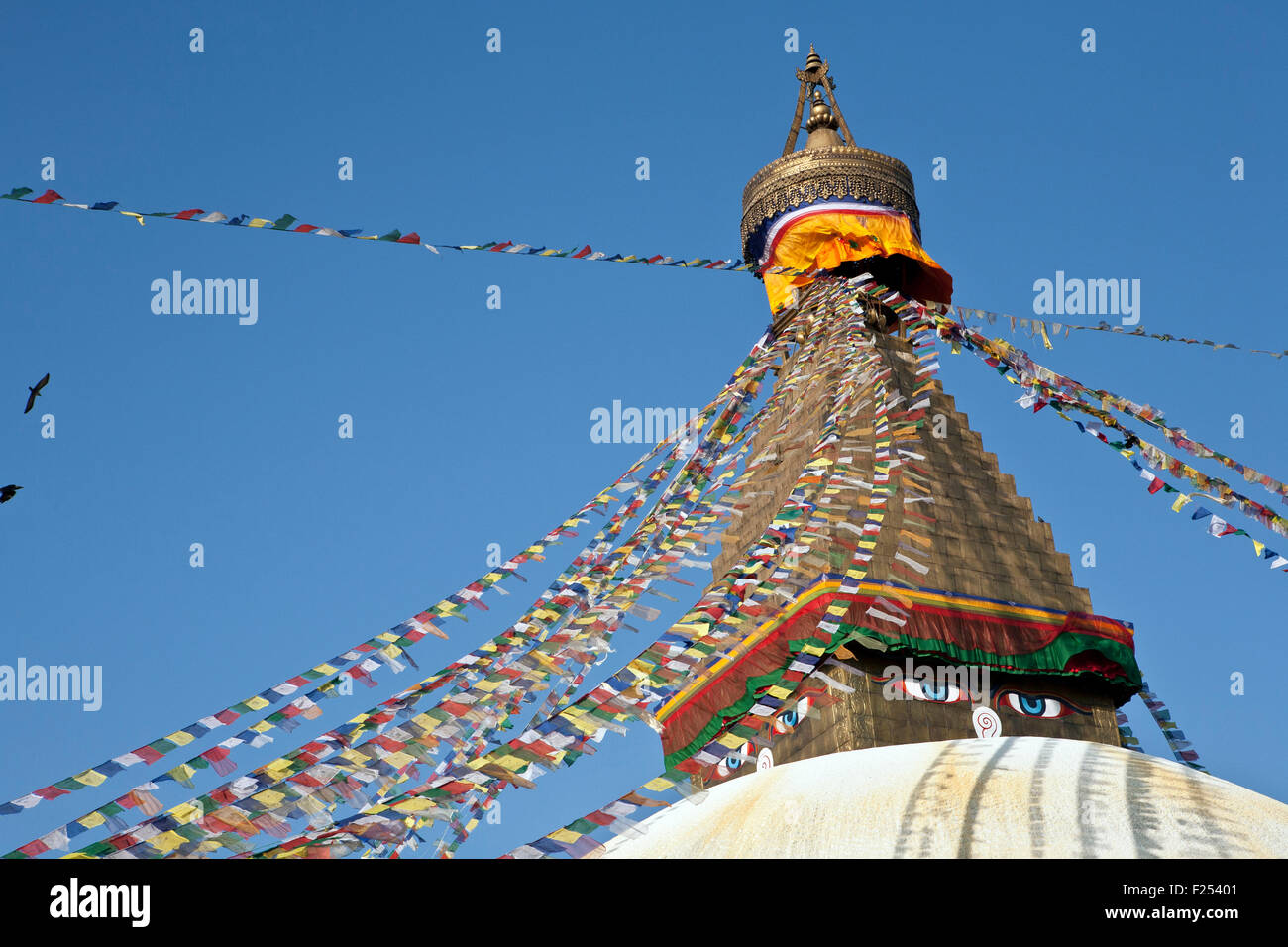 Buddhistische Stupa Bodhnath (Boudha) in Kathmandu-Nepal Stockfoto