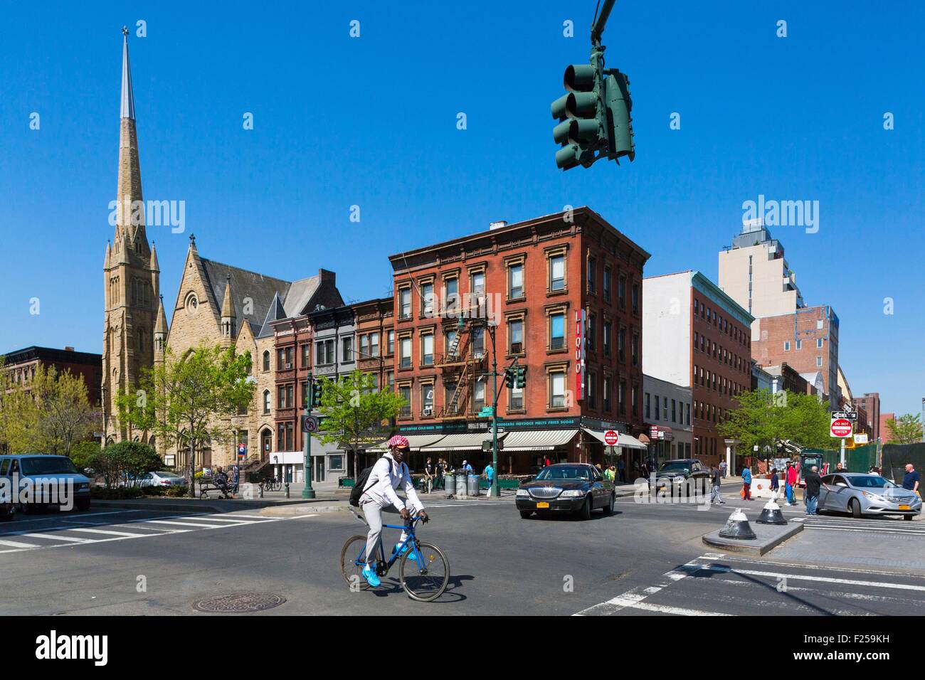 Vereinigte Staaten, New York, Manhattan, Harlem, Malcolm X Boulevard, Lenox Avenue Stockfoto