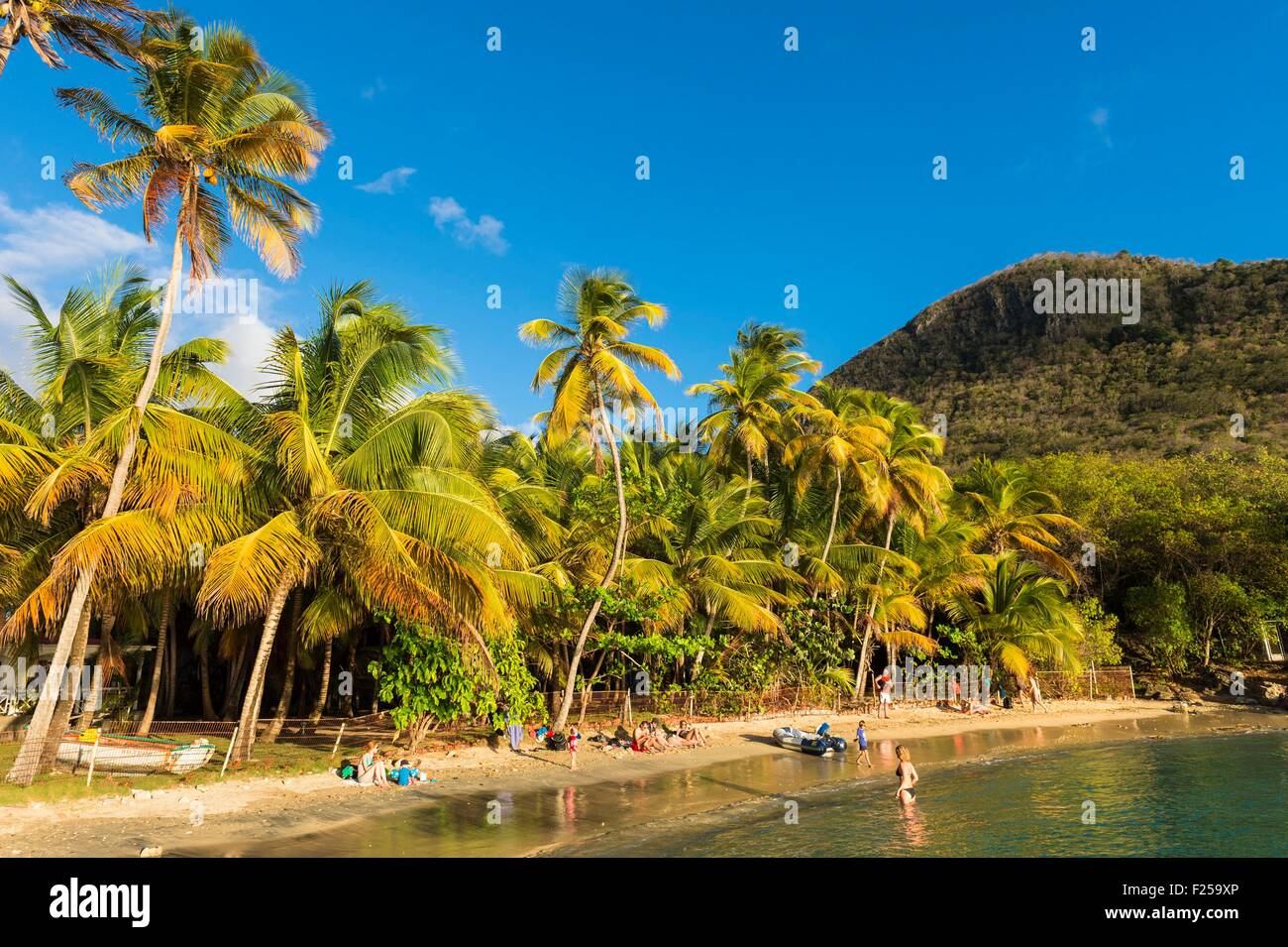 Frankreich, Guadeloupe (Französische Antillen), Les Saintes Archipel, Terre de Haut, Anse du Pain de Sucre Stockfoto