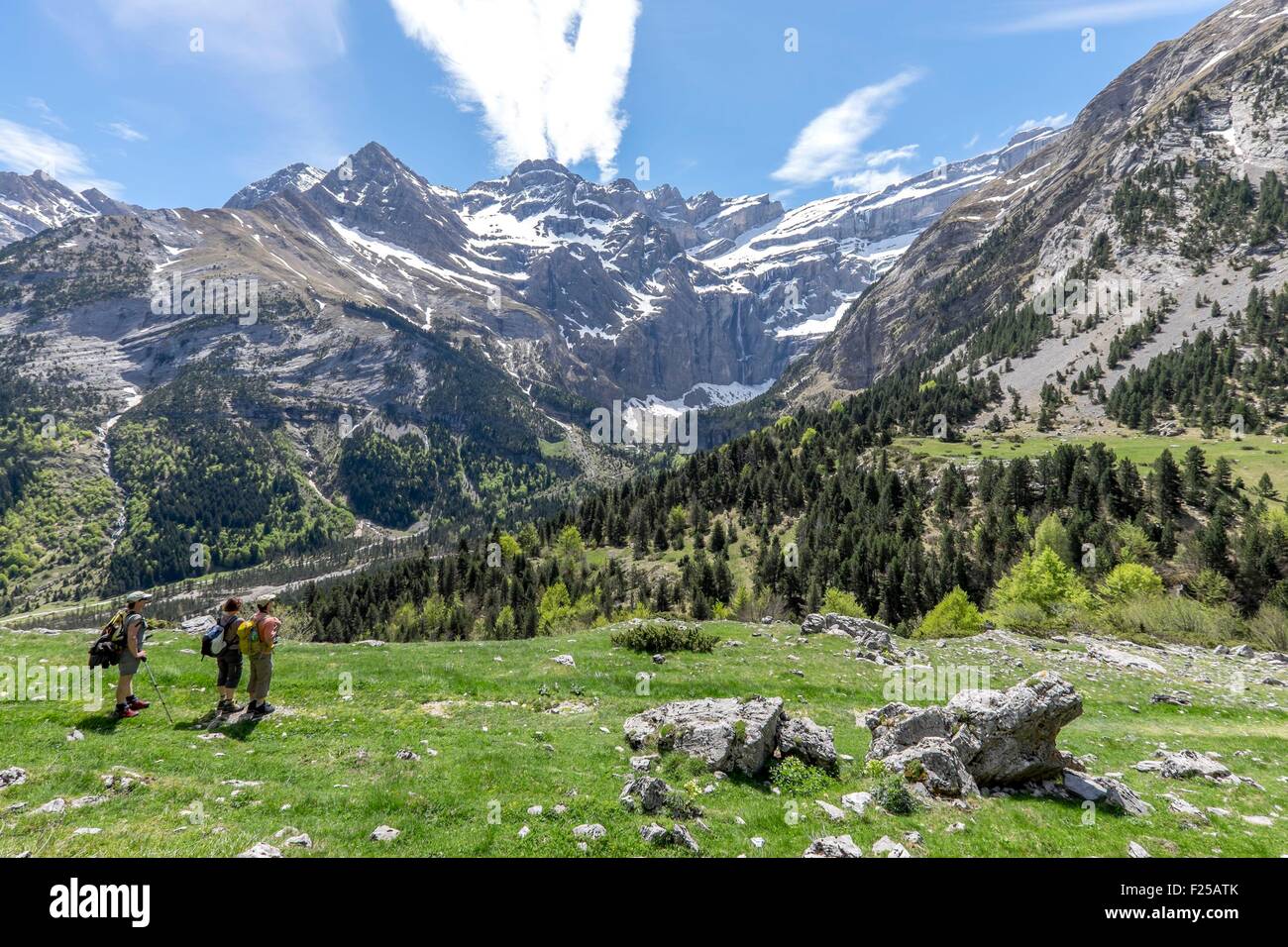 Cirque de Gavarnie, Weltkulturerbe der UNESCO, Parc National des Pyrenäen (Nationalpark Pyrenäen), Hautes Pyrenäen, Frankreich Stockfoto