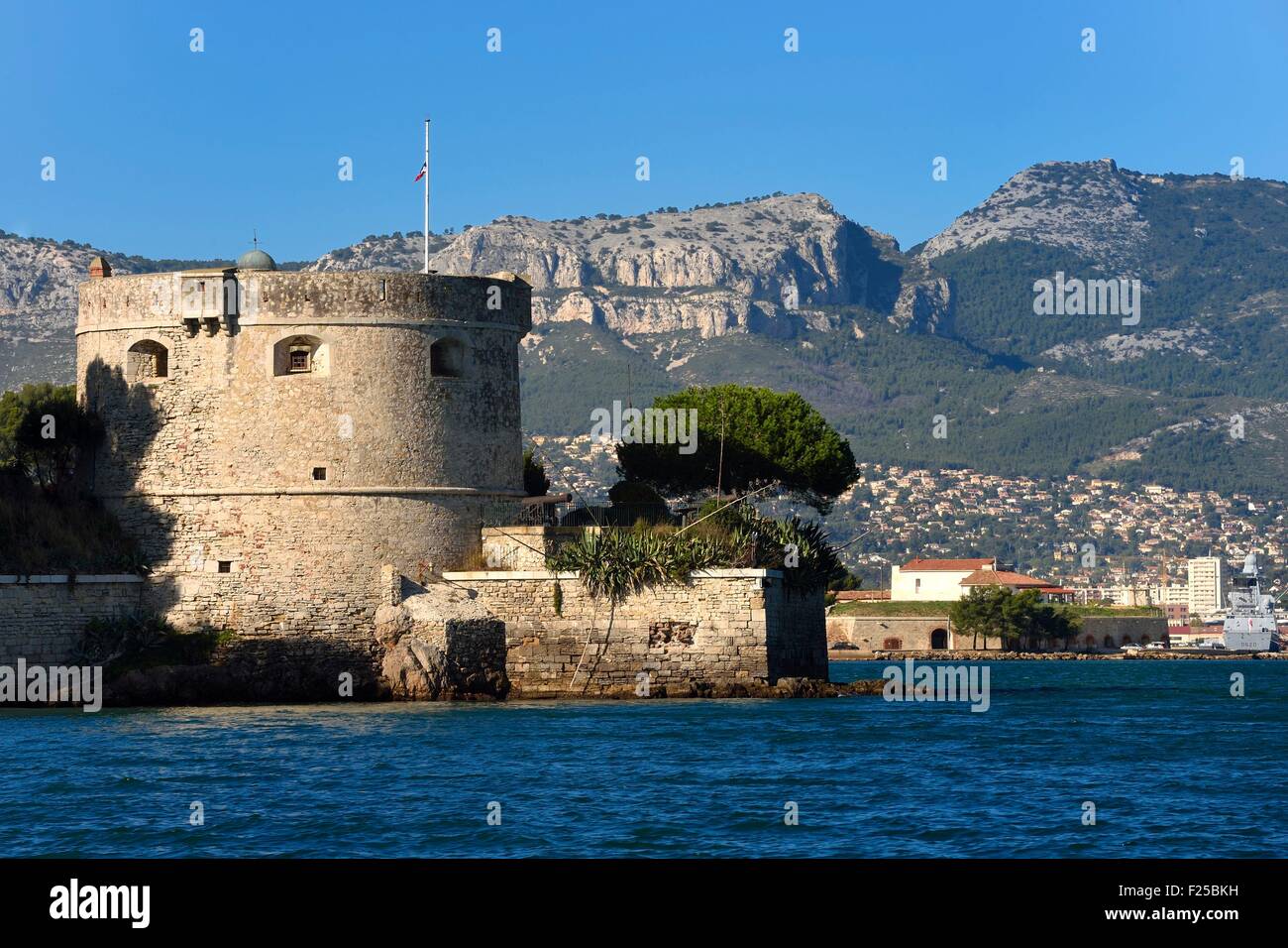 Frankreich, Var, Rade (Reede) von Toulon, La Seyne-sur-Mer, Fort Balaguier Stockfoto