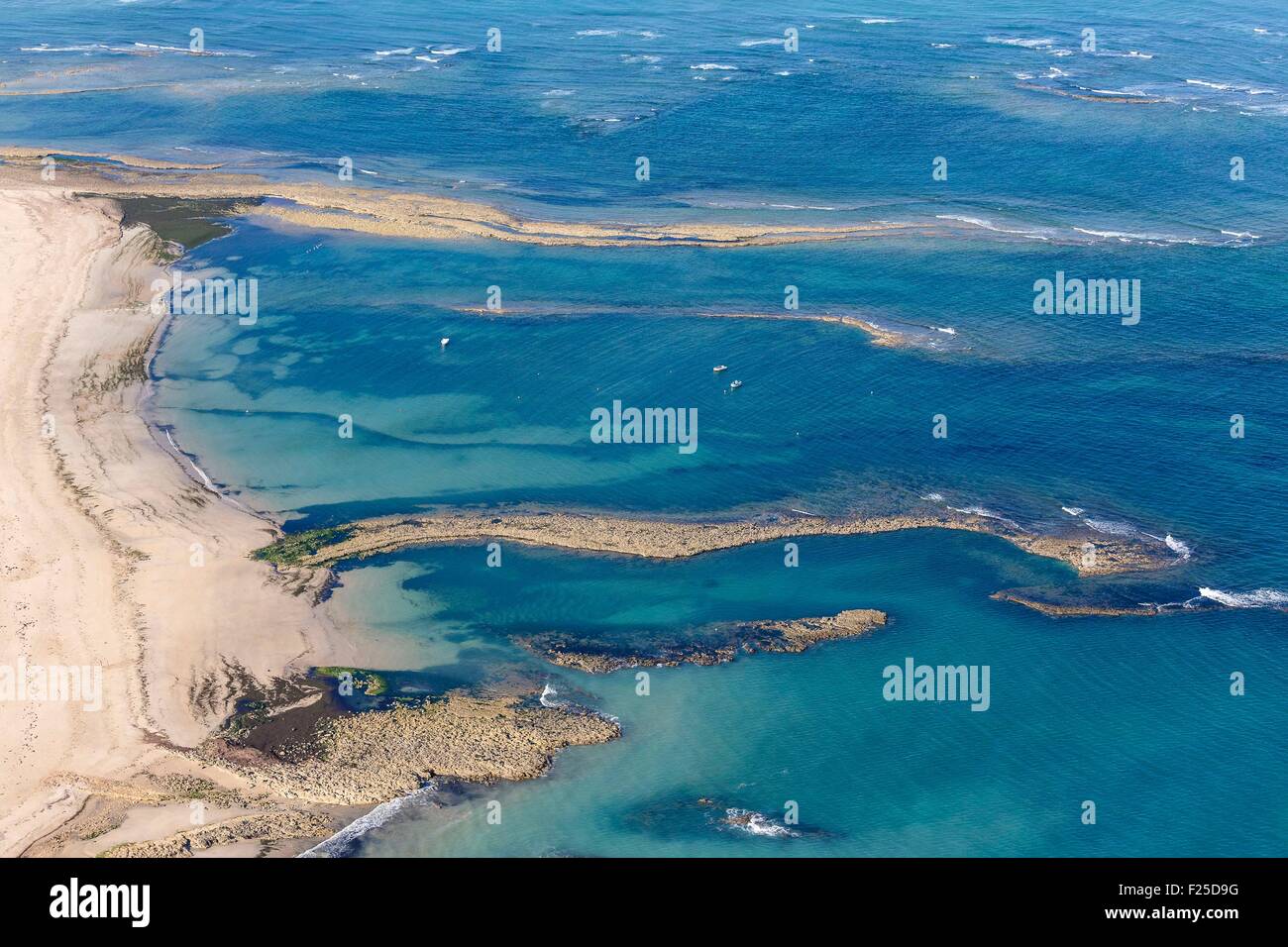 Frankreich, Charente Maritime, Saint Georges d'Oleron, Pointe de Chaucre (Luftbild) Stockfoto