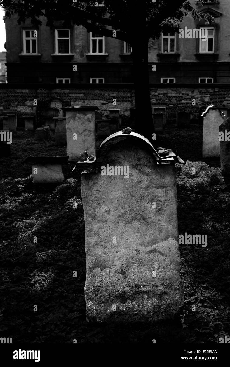 Polen, Krakau. Alter jüdischer Friedhof Stockfoto