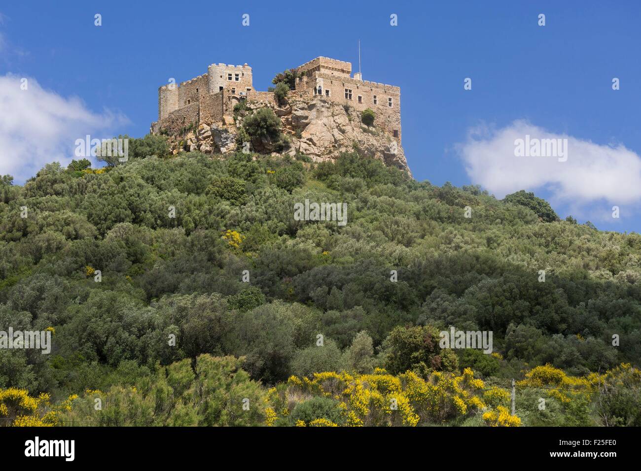 Frankreich, Aude, Bizanet, Saint-Martin-de-Toques Burg Stockfoto