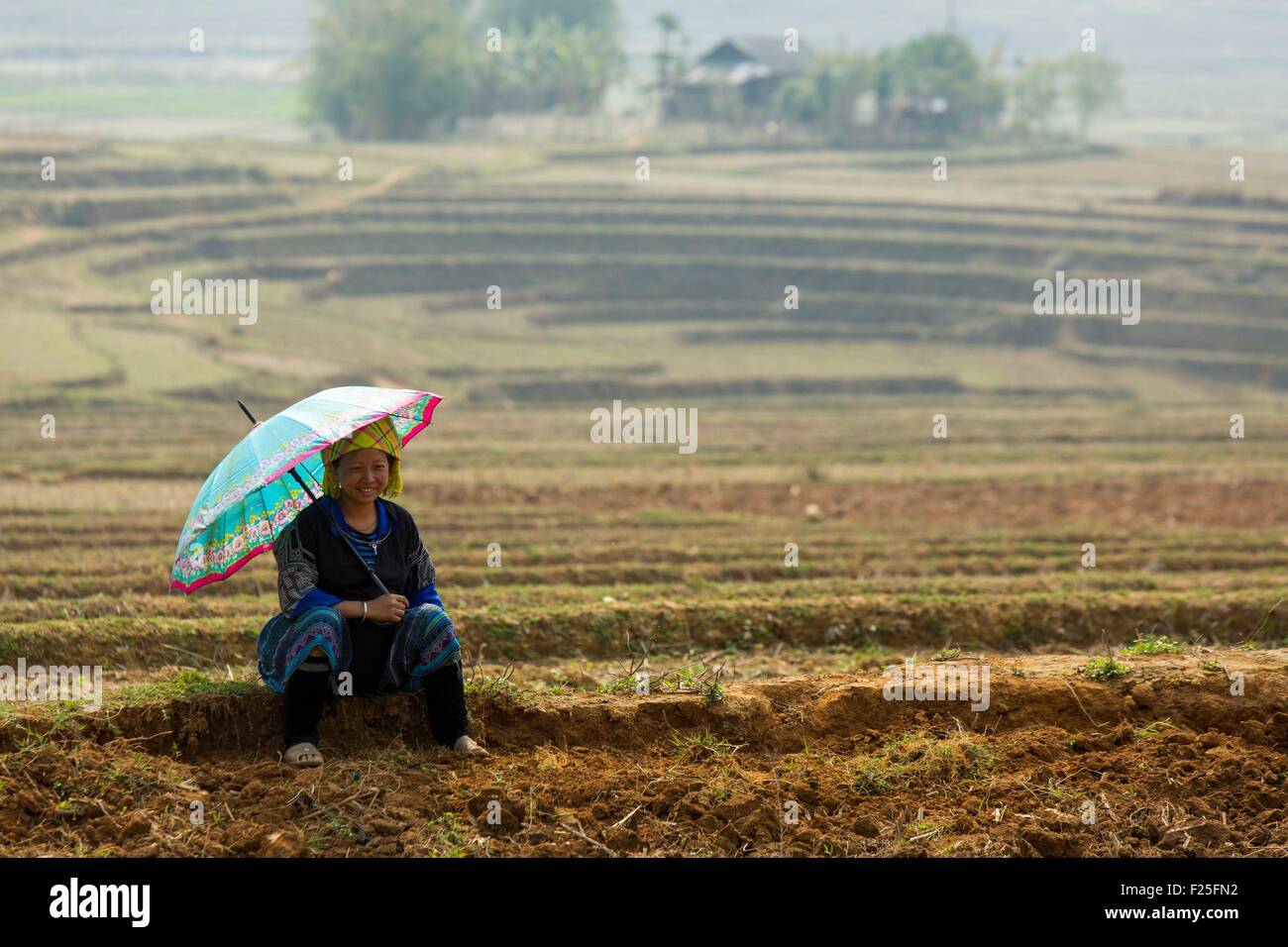 Vietnam, Lai Chau Province, h. als Uyen, Muong als Frau Stockfoto