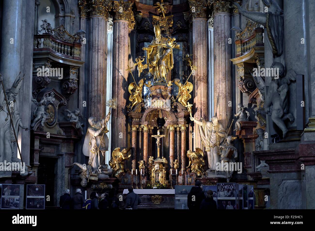 Tschechien, Prag, Altstadt Weltkulturerbe der UNESCO, Mala Strana Viertel, Kirche des Heiligen Nikolaus (Sv Mikulase) Stockfoto